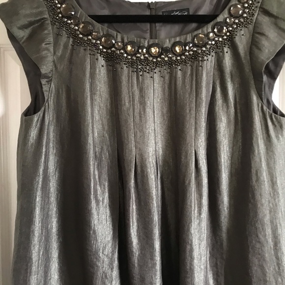 Gray jewel neck size 18 mini dress - Picture 7 of 8